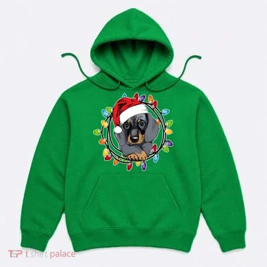 Christmas Dachshund Lights Hoodie