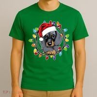 Christmas Dachshund Lights T-Shirt thumb 3