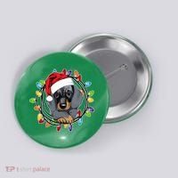 Christmas Dachshund Lights Button thumb 0