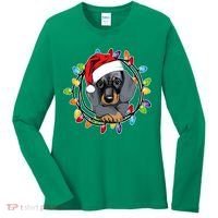 Christmas Dachshund Lights Women's Long Sleeve Shirt thumb 0