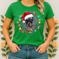 Christmas Dachshund Lights Women's T-Shirt thumb 2