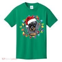 Christmas Dachshund Lights Kids T-Shirt thumb 0