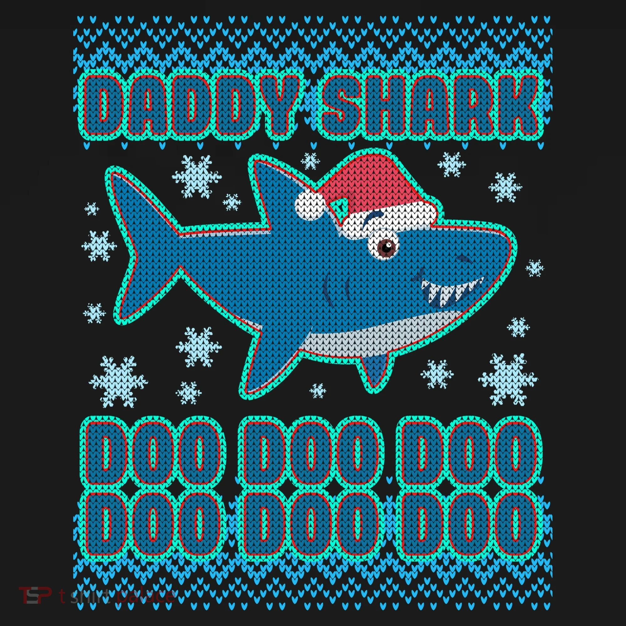 Christmas Daddy Shark Doo Doo Doo Doggie Tank