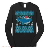 Christmas Daddy Shark Doo Doo Doo Long Sleeve Shirt thumb 0