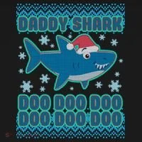 Christmas Daddy Shark Doo Doo Doo Long Sleeve Shirt thumb 2