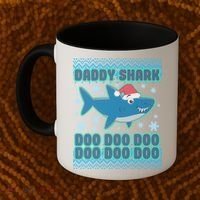Christmas Daddy Shark Doo Doo Doo Coffee Mug thumb 2