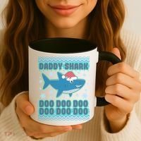 Christmas Daddy Shark Doo Doo Doo Coffee Mug thumb 3
