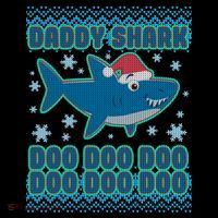 Christmas Daddy Shark Doo Doo Doo Women's Hoodie thumb 2