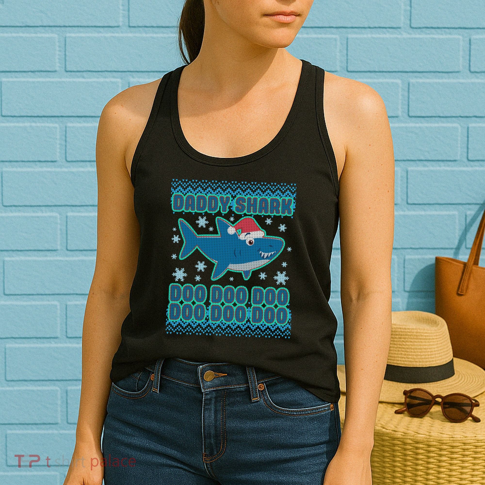 Christmas Daddy Shark Doo Doo Doo Women's Tank Top