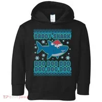 Christmas Daddy Shark Doo Doo Doo Toddler Hoodie thumb 0