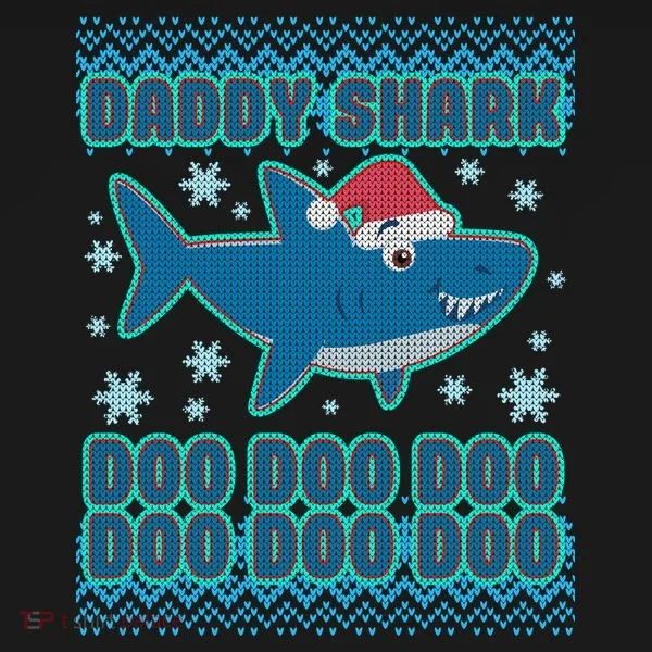 Christmas Daddy Shark Doo Doo Doo Toddler Hoodie