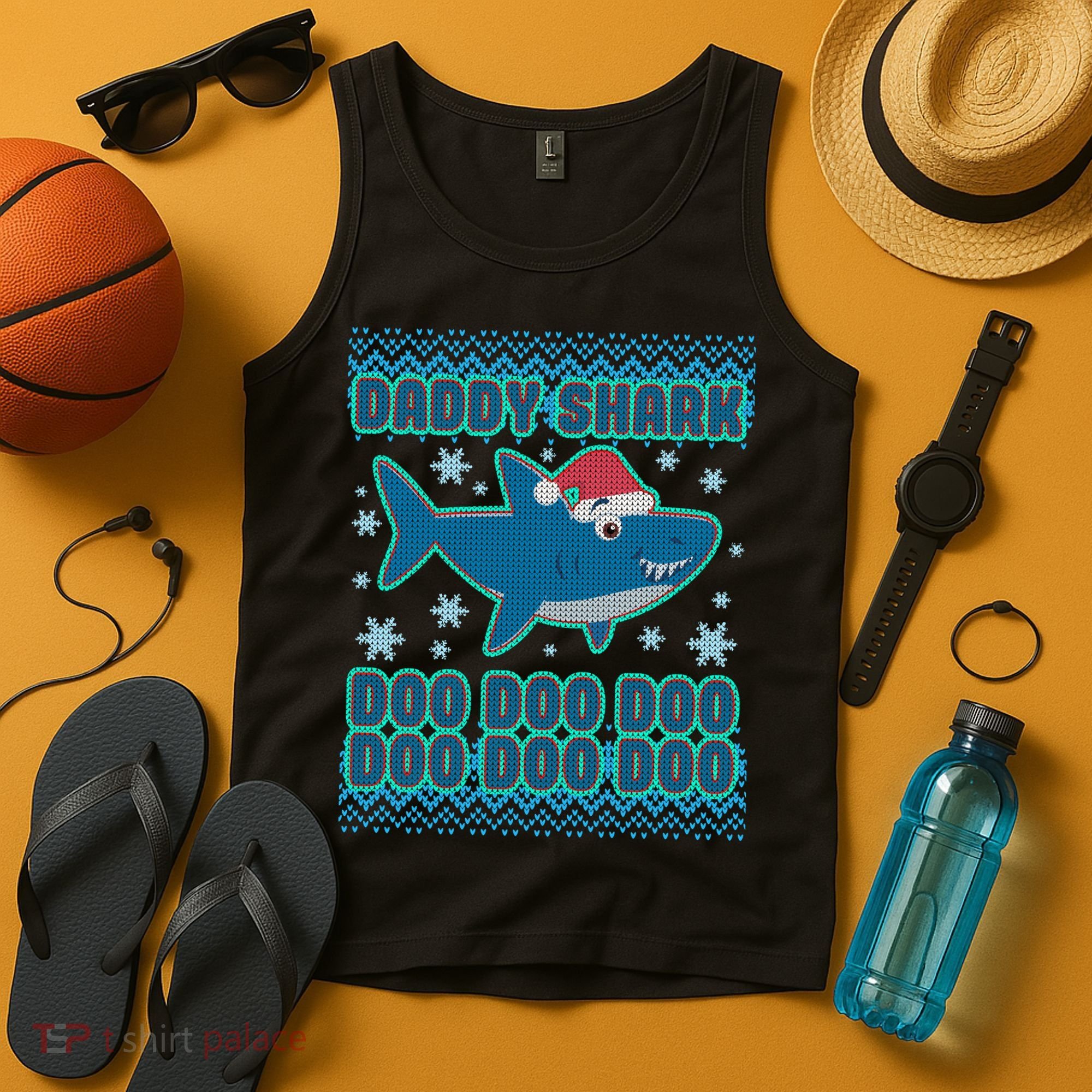 Christmas Daddy Shark Doo Doo Doo Tank Top