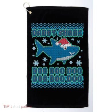 Christmas Daddy Shark Doo Doo Doo Golf Towel