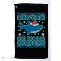 Christmas Daddy Shark Doo Doo Doo Golf Towel thumb 0