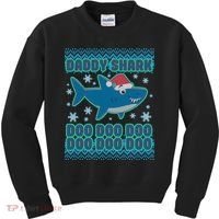 Christmas Daddy Shark Doo Doo Doo Kids Sweatshirt thumb 0