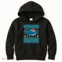 Christmas Daddy Shark Doo Doo Doo Kids Hoodie thumb 0