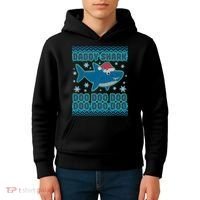 Christmas Daddy Shark Doo Doo Doo Kids Hoodie thumb 4