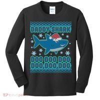 Christmas Daddy Shark Doo Doo Doo Kids Long Sleeve Shirt thumb 0