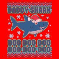Christmas Daddy Shark Doo Doo Doo Santa Hat thumb 1