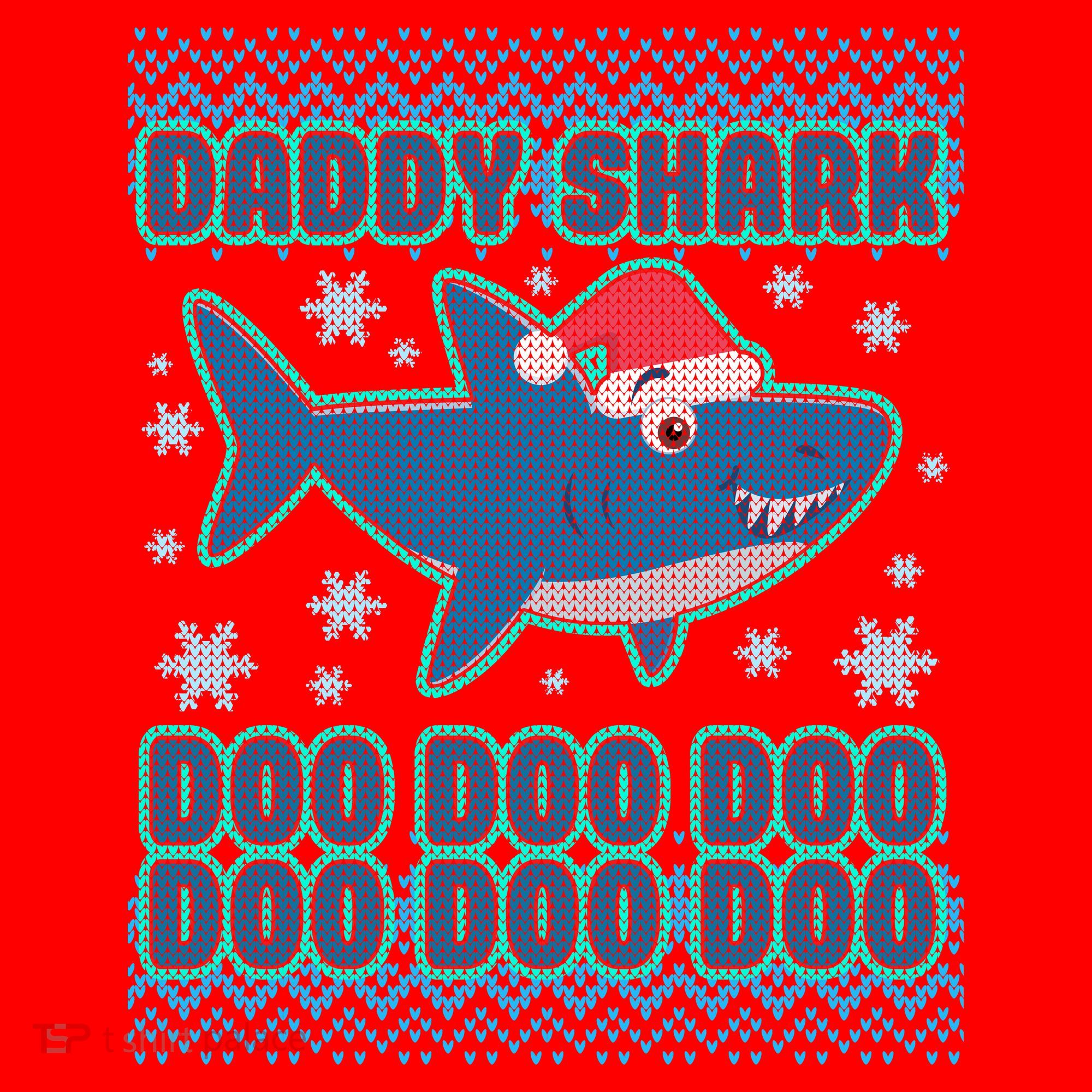 Christmas Daddy Shark Doo Doo Doo Santa Hat