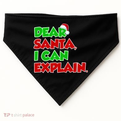 Christmas Dear Santa I Can Explain USA-Made Doggie Bandana