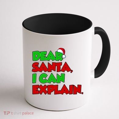 Christmas Dear Santa I Can Explain Coffee Mug back