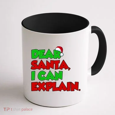 Christmas Dear Santa I Can Explain Coffee Mug back