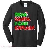 Christmas Dear Santa I Can Explain Kids Long Sleeve Shirt thumb 0