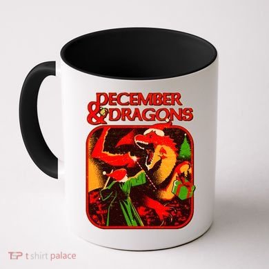 Christmas December & Dragons Coffee Mug