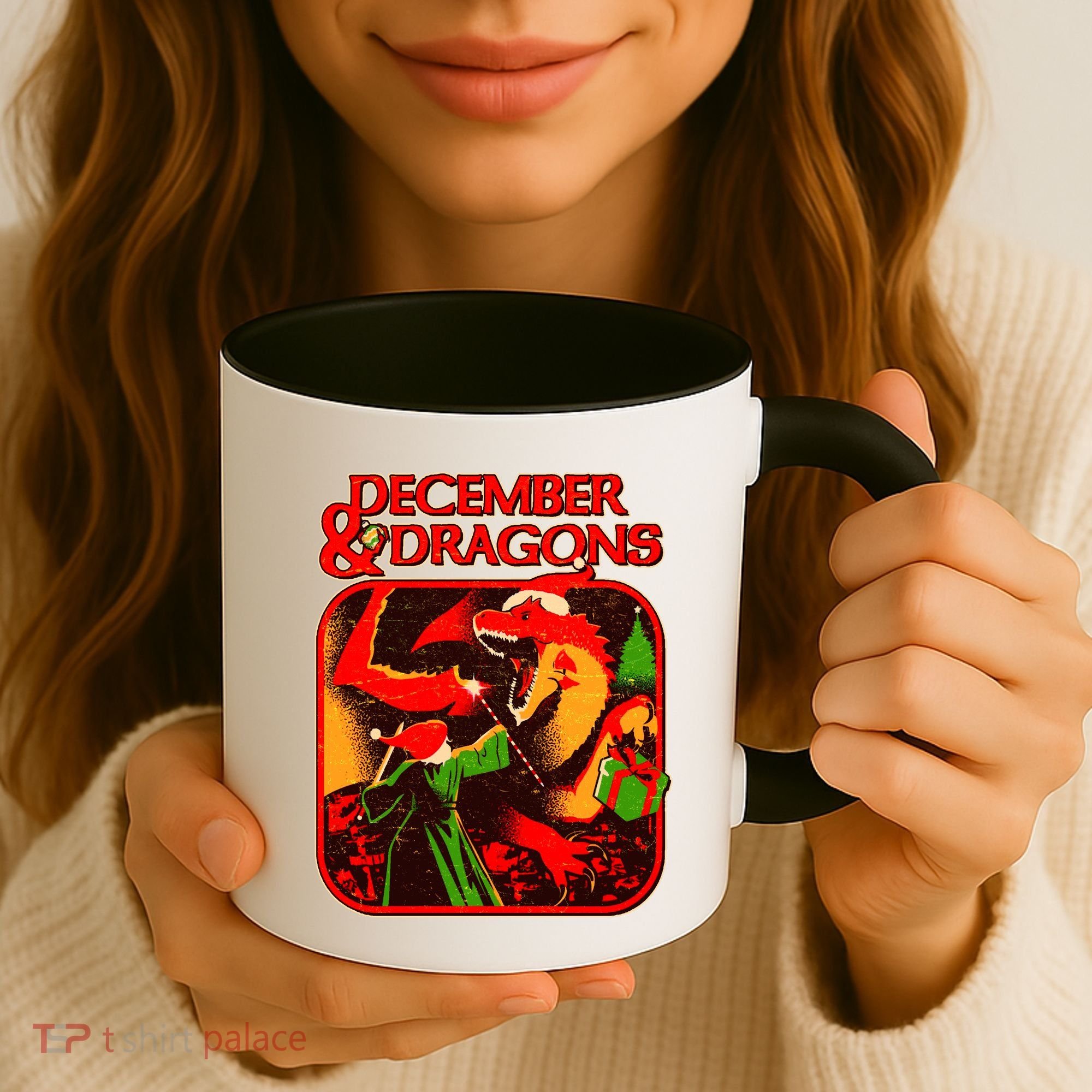Christmas December & Dragons Coffee Mug
