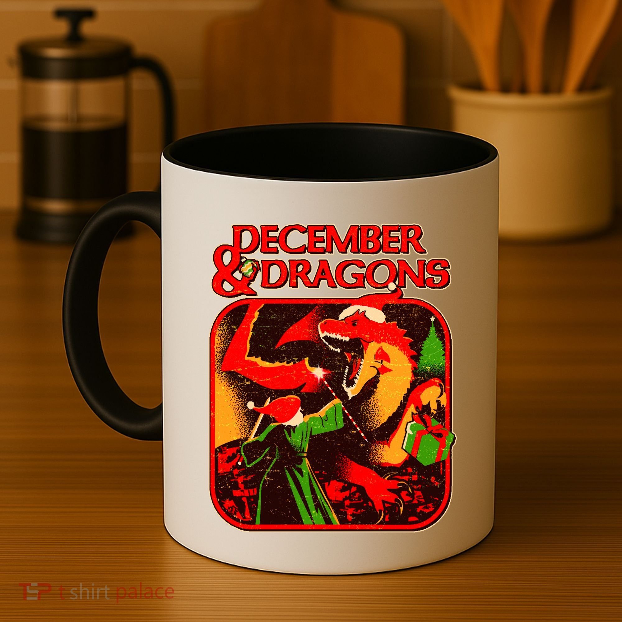 Christmas December & Dragons Coffee Mug