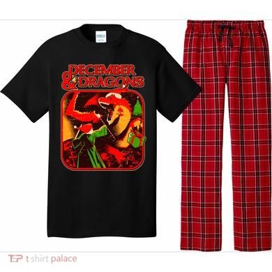 Christmas December & Dragons Pajama Set