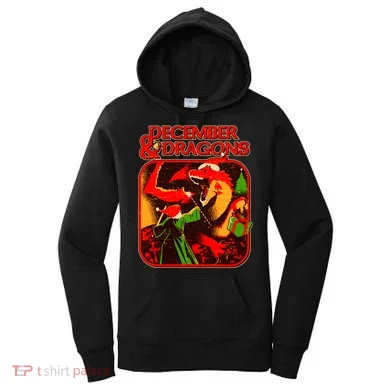 Christmas December & Dragons Women's Hoodie