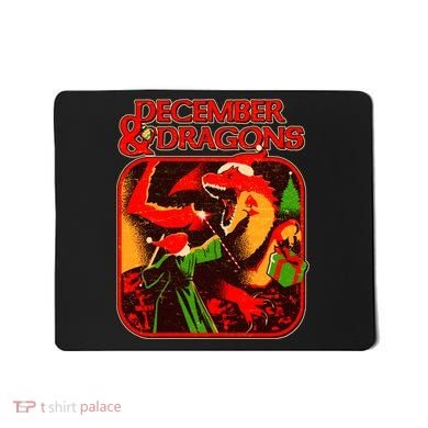 Christmas December & Dragons Mousepad