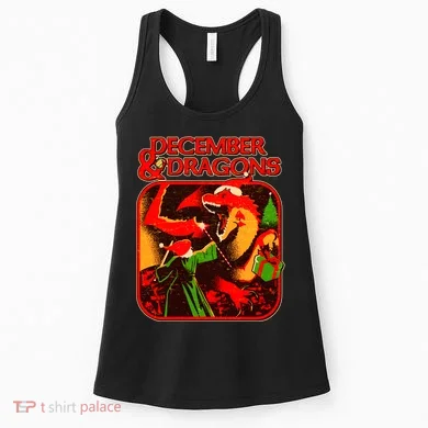 Christmas December & Dragons Women's Tank Top