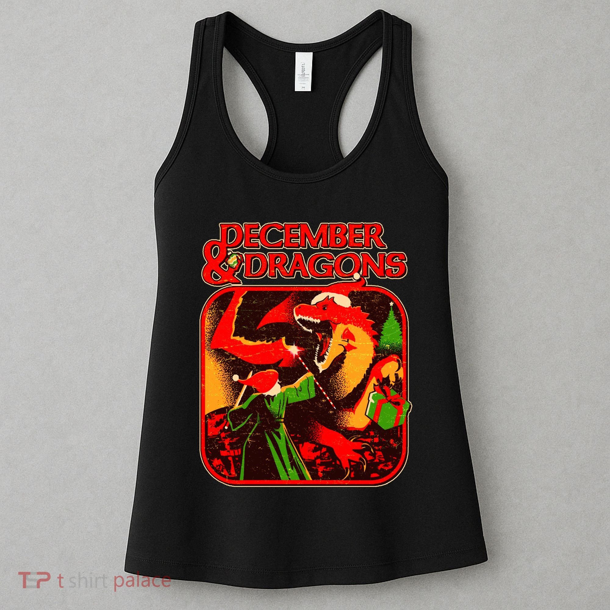 Christmas December & Dragons Women's Tank Top