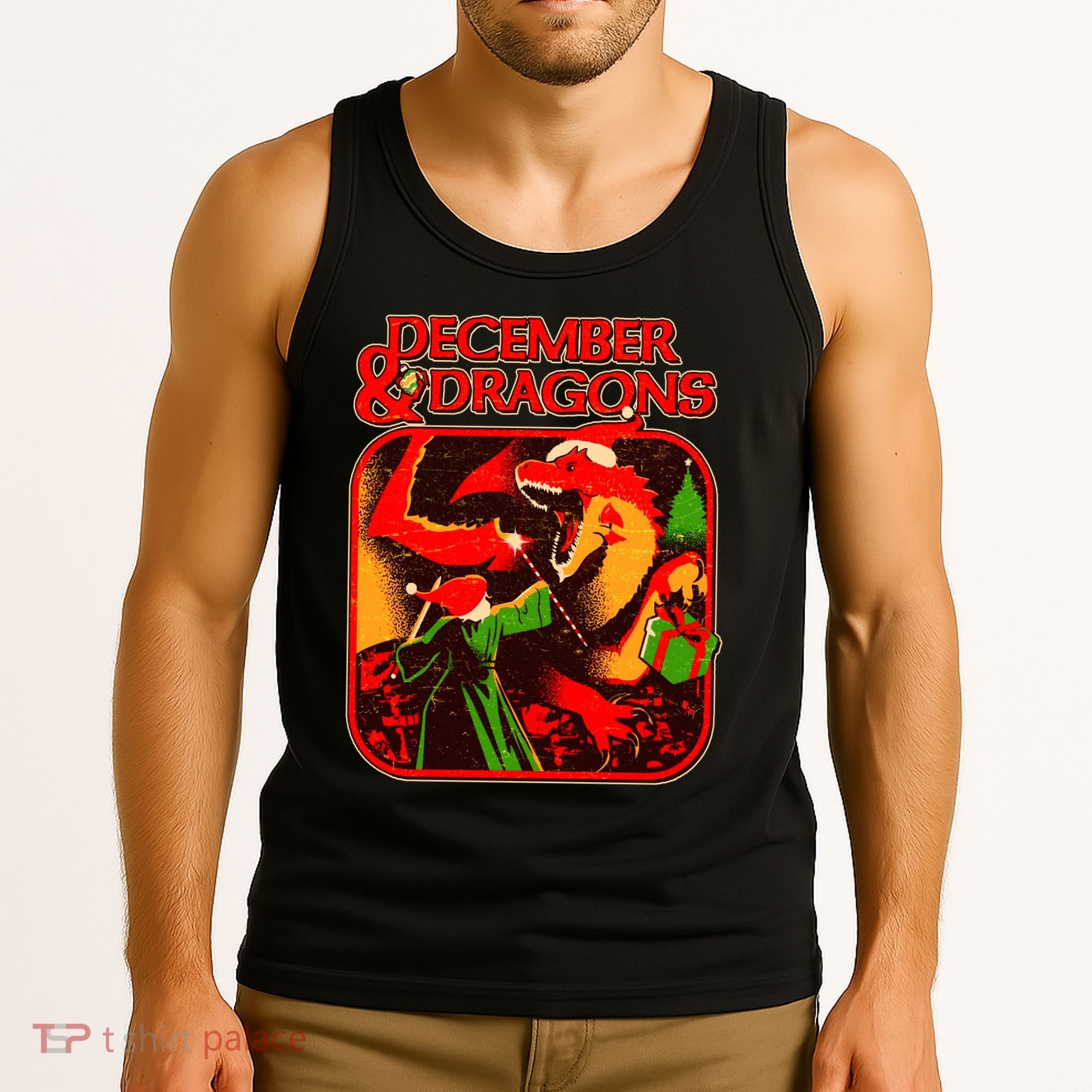Christmas December & Dragons Tank Top