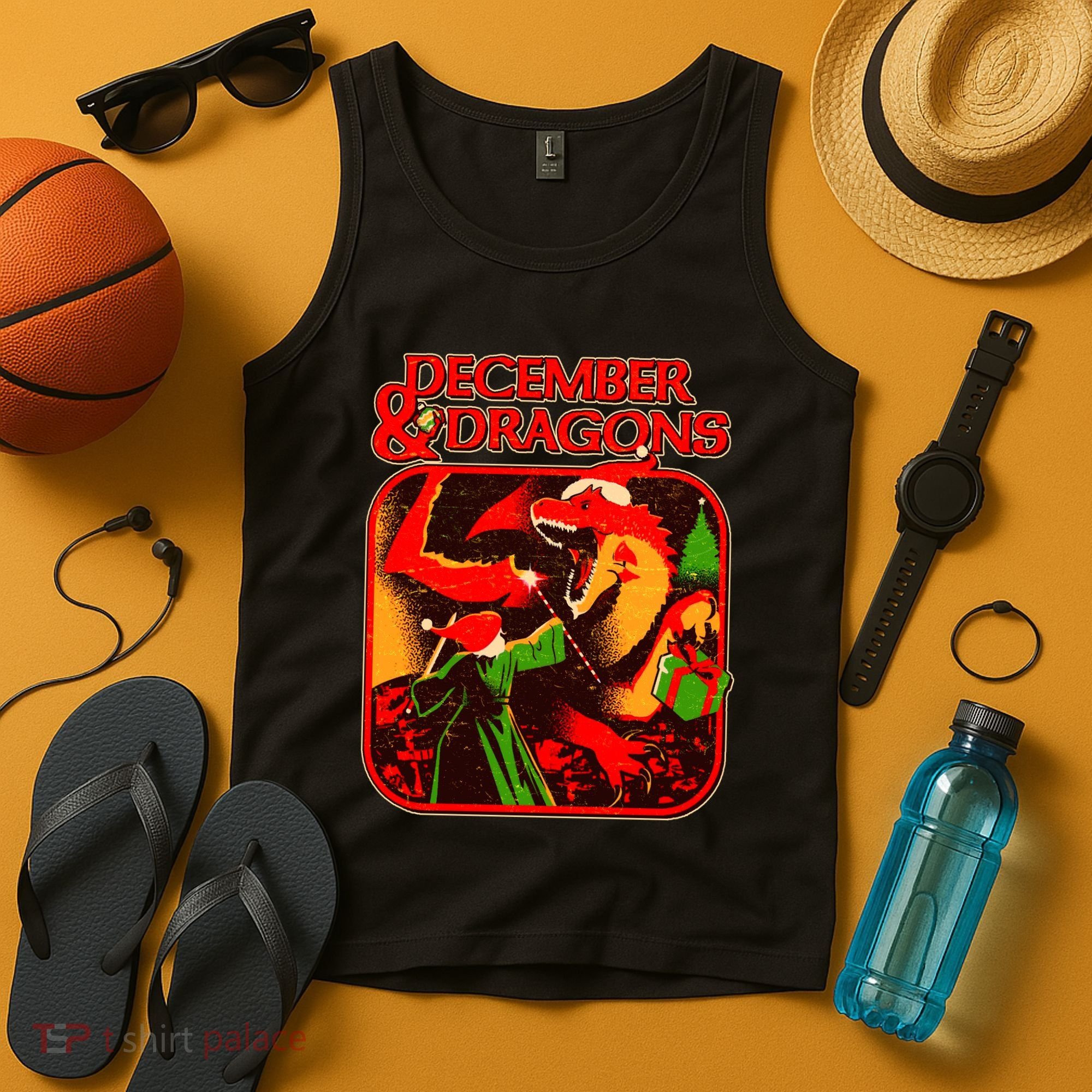 Christmas December & Dragons Tank Top