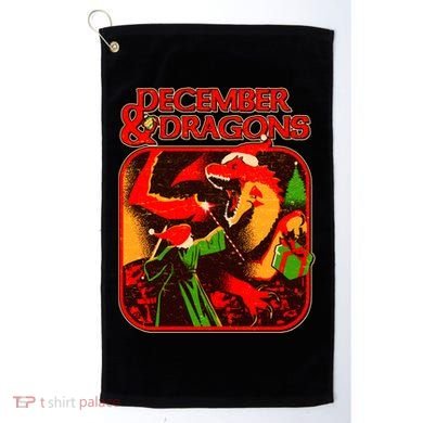 Christmas December & Dragons Golf Towel