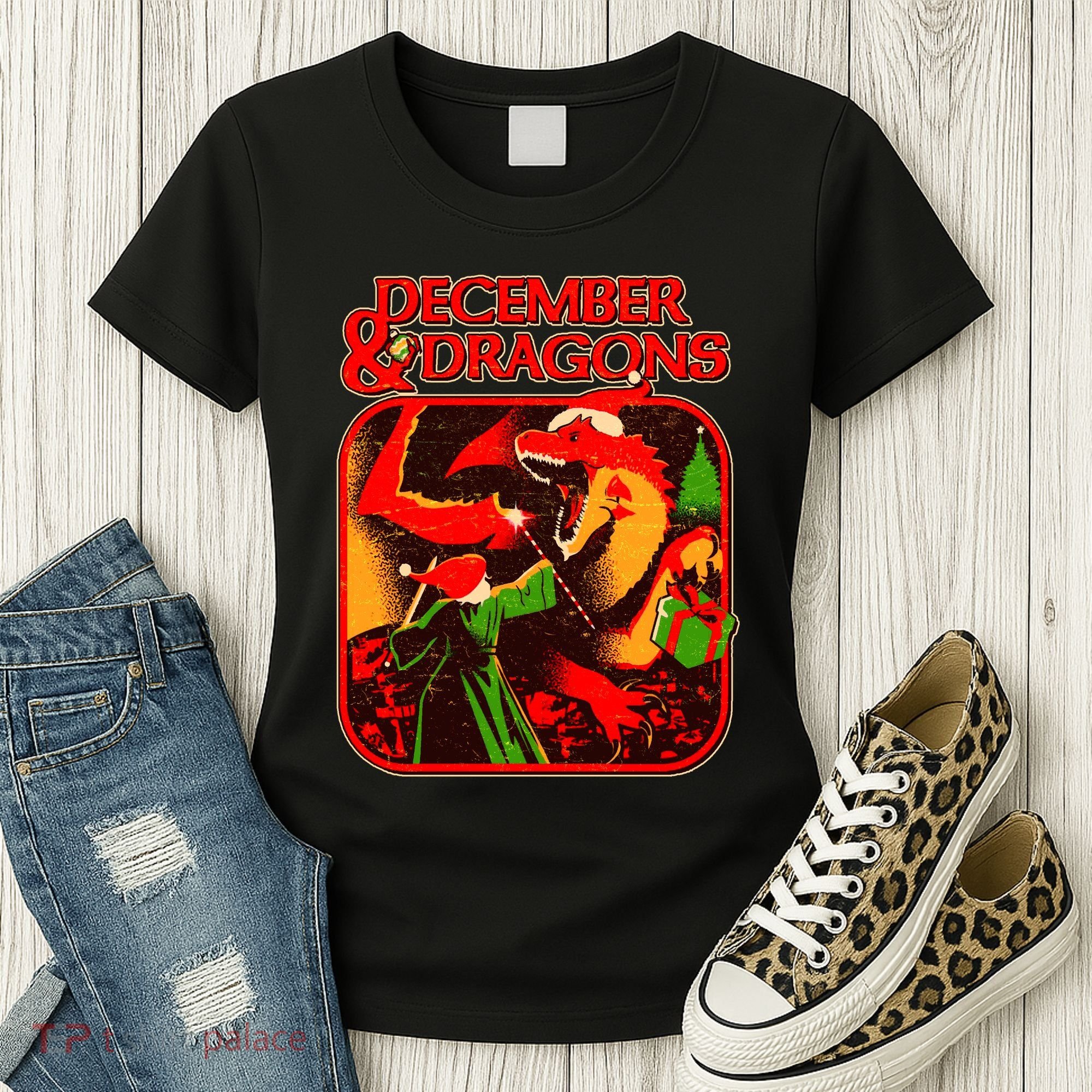 Christmas December & Dragons Women's T-Shirt