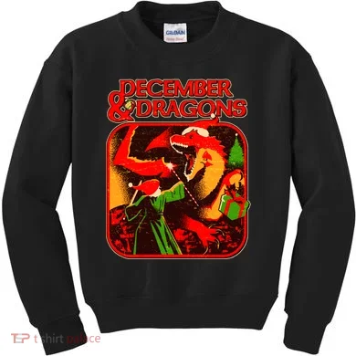 Christmas December & Dragons Kids Sweatshirt