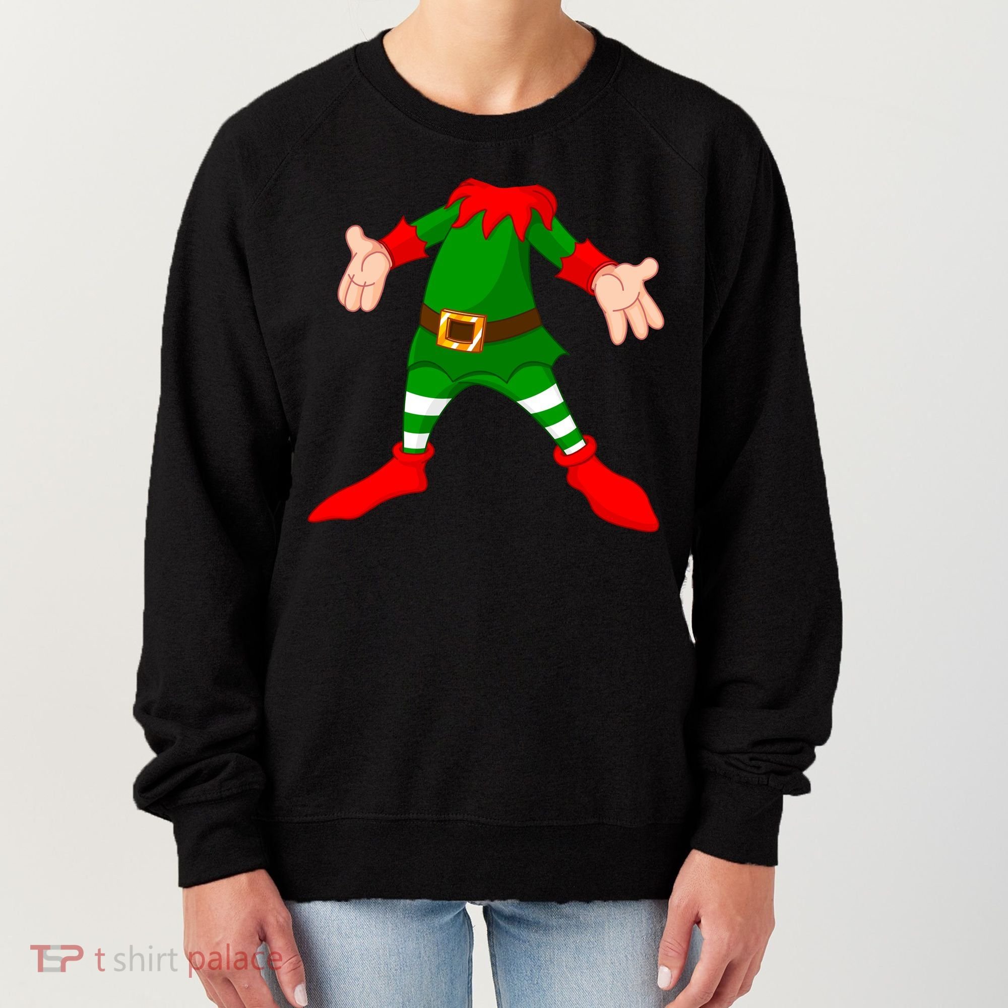 Christmas Elf Big Head Suit Women's Sweatshirt