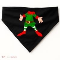 Christmas Elf Big Head Suit USA-Made Doggie Bandana thumb 0