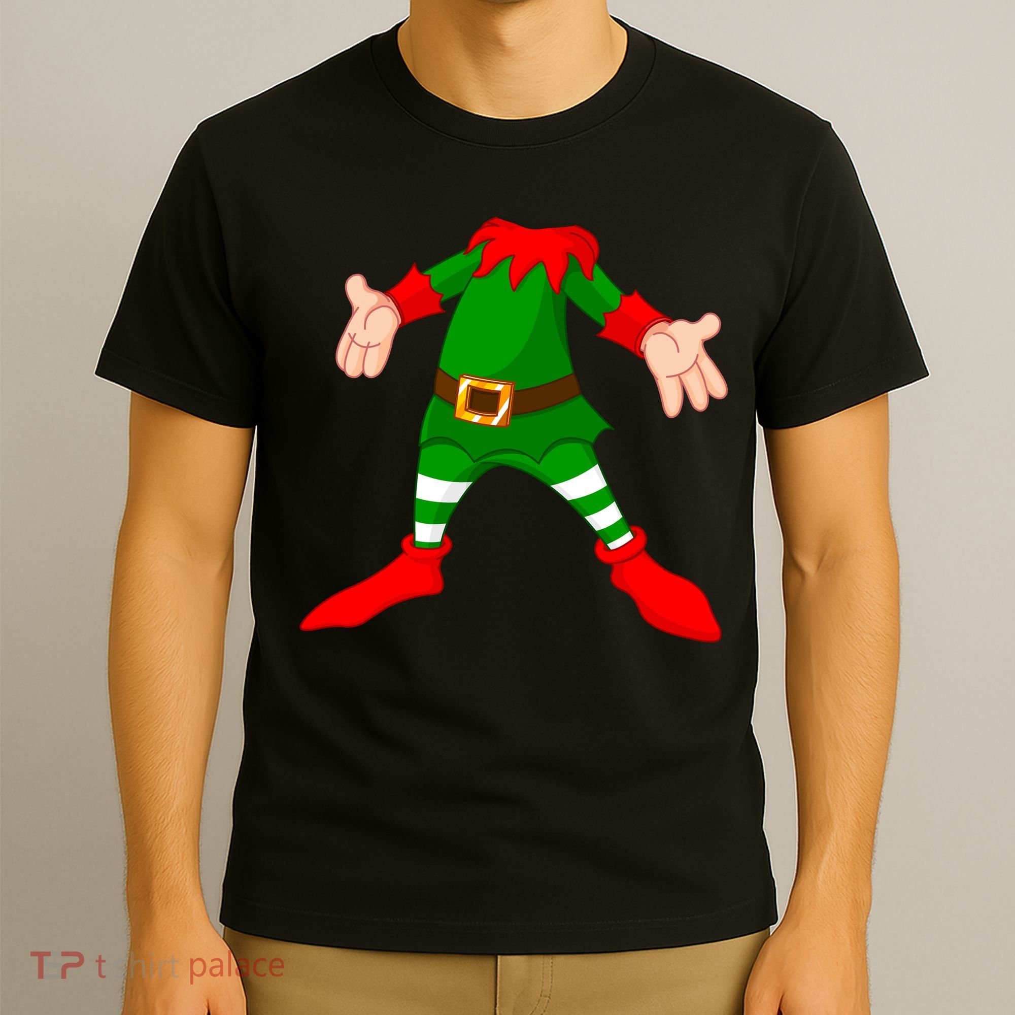 Christmas Elf Big Head Suit T-Shirt
