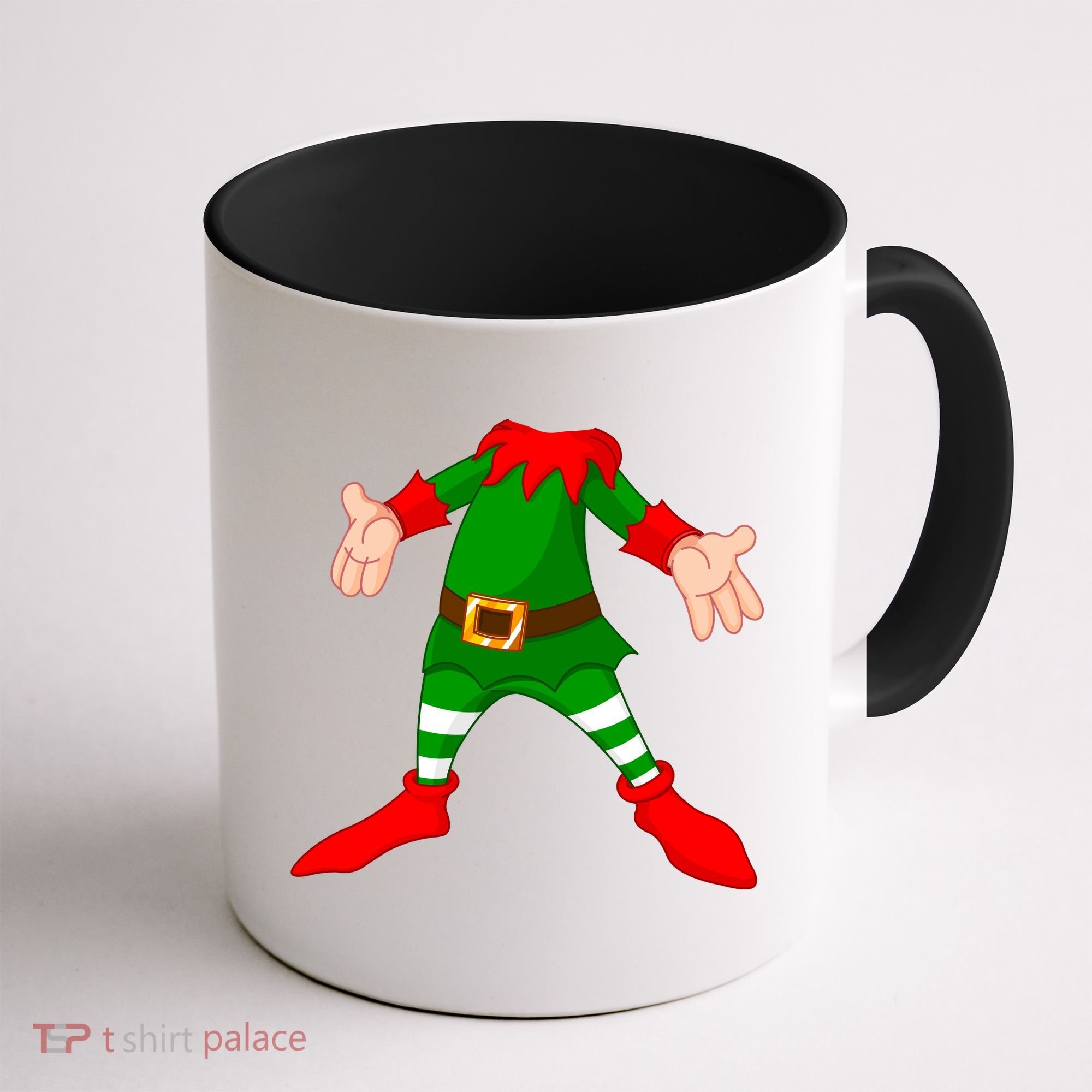 Christmas Elf Big Head Suit Coffee Mug