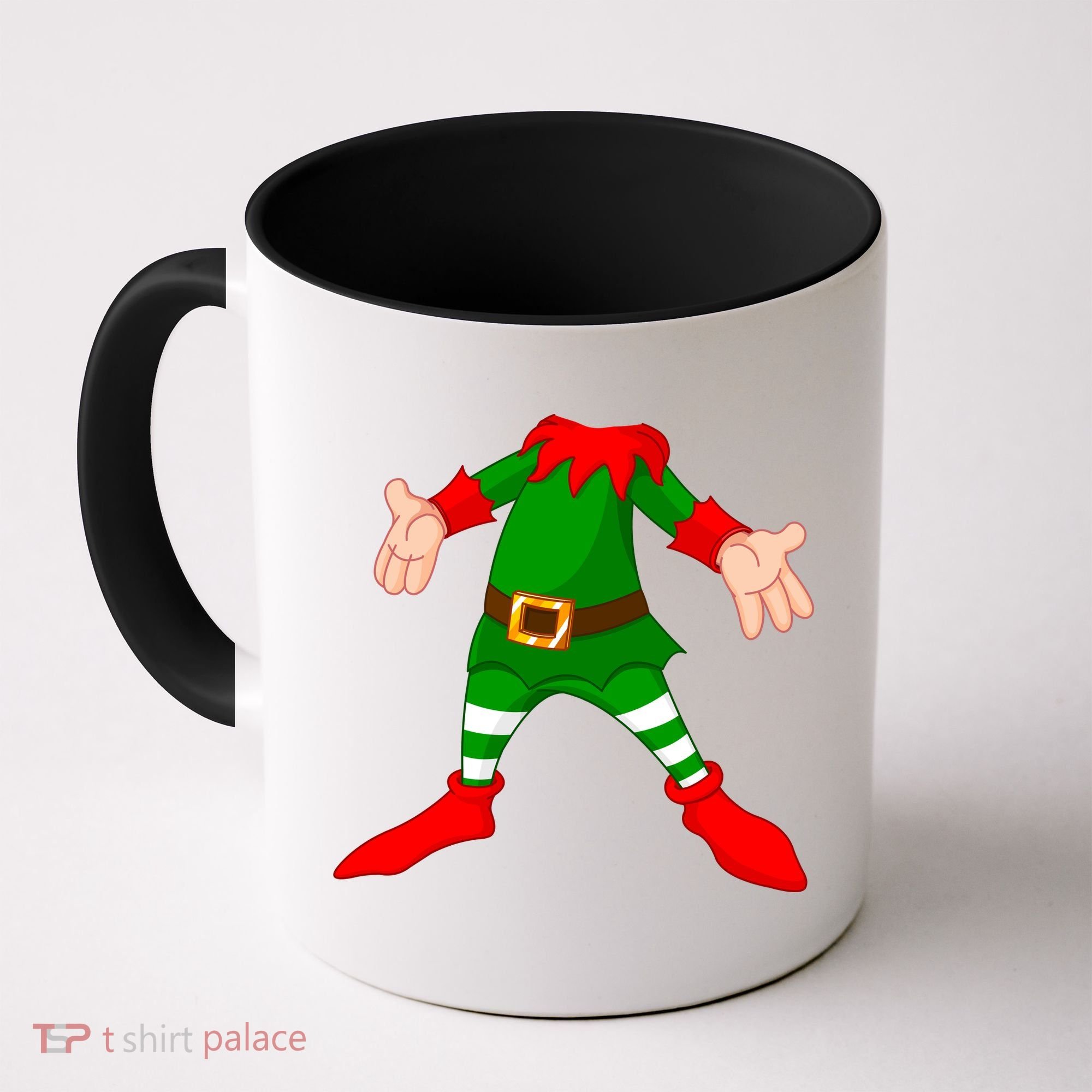 Christmas Elf Big Head Suit Coffee Mug
