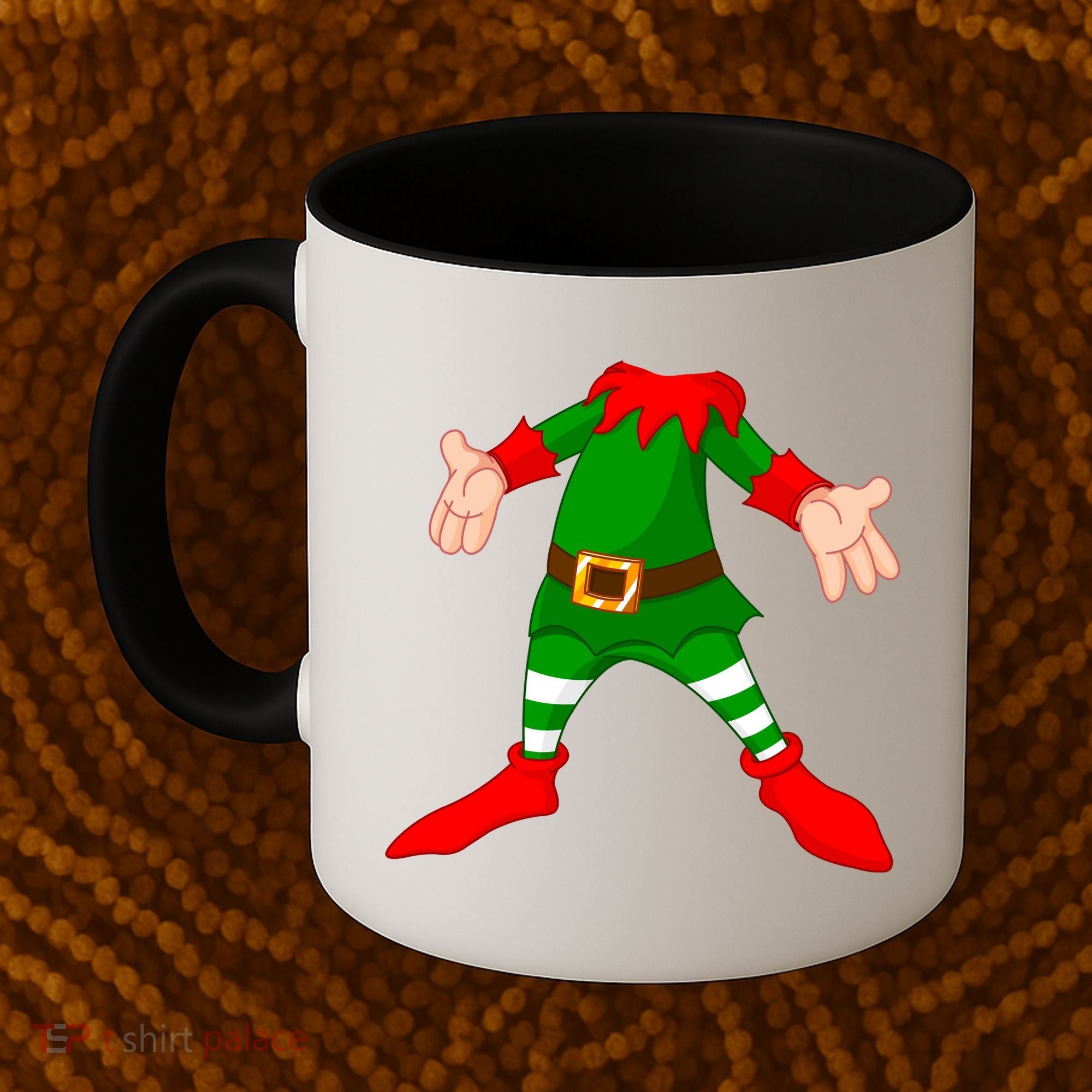 Christmas Elf Big Head Suit Coffee Mug