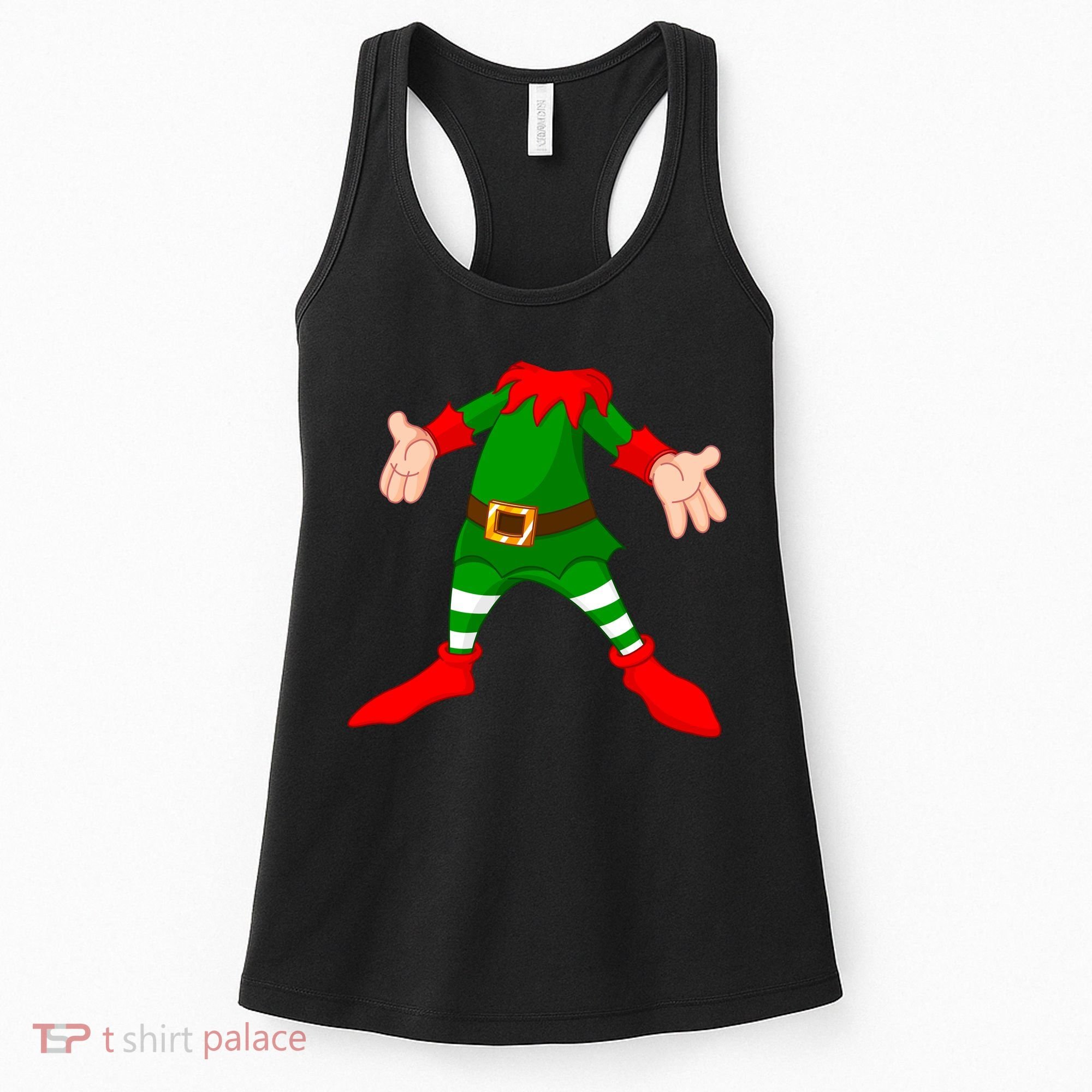 Christmas Elf Big Head Suit Women's Tank Top