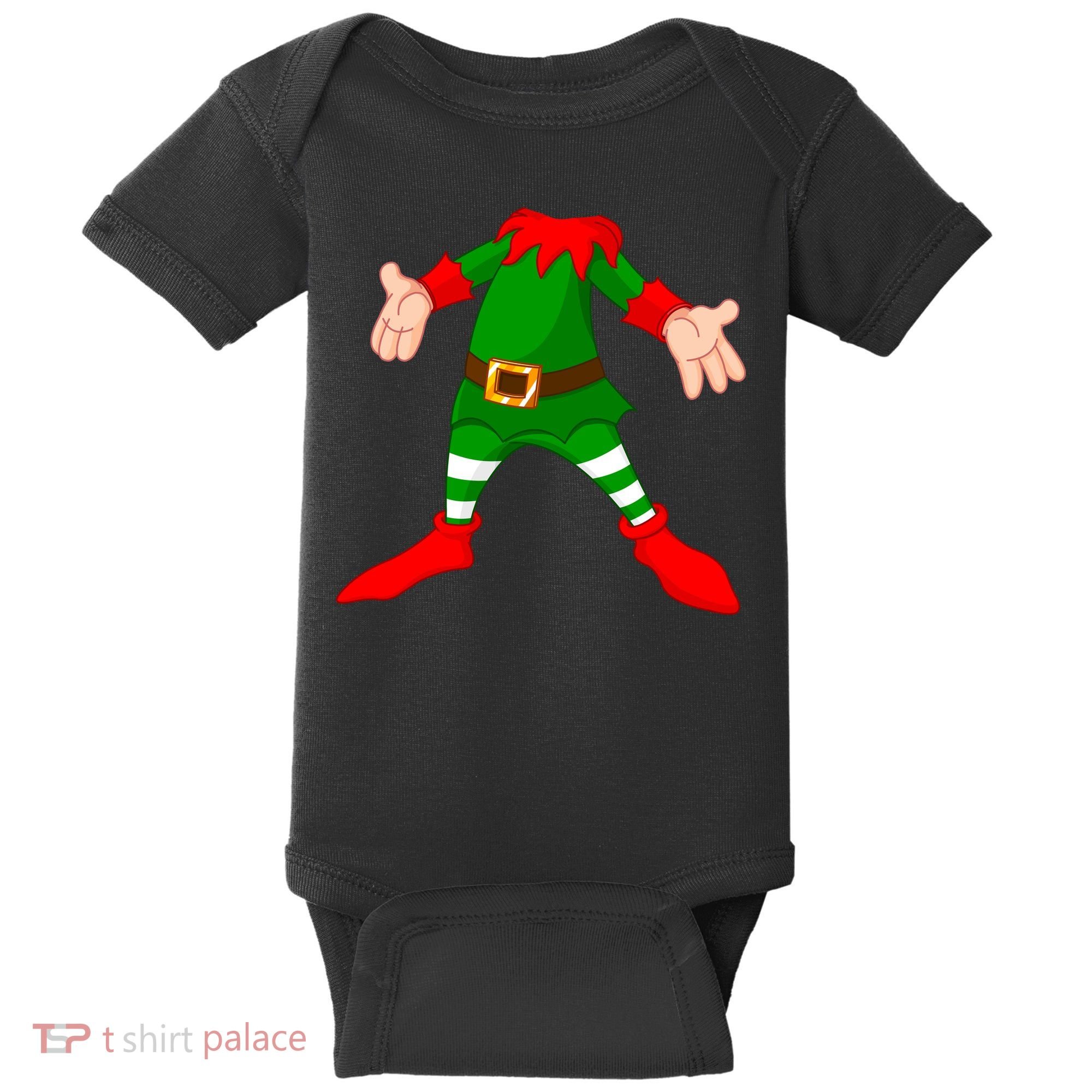 Christmas Elf Big Head Suit Baby Bodysuit