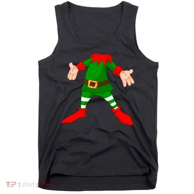 Christmas Elf Big Head Suit Tank Top